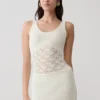 Atlantis Crochet Knit Top – White