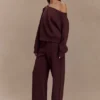 August Straight Leg Jogger – Chocolate