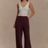 August Straight Leg Jogger – Chocolate