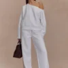 August Straight Leg Jogger – Ivory