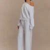August Straight Leg Jogger – Ivory