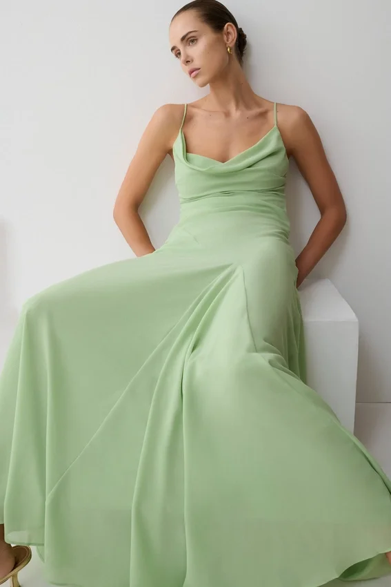 Aurelia Chiffon Maxi Dress – Sage Aurelia Chiffon Maxi Dress – Sage
