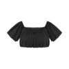 Autumn Off Shoulder Bubble Top – Black