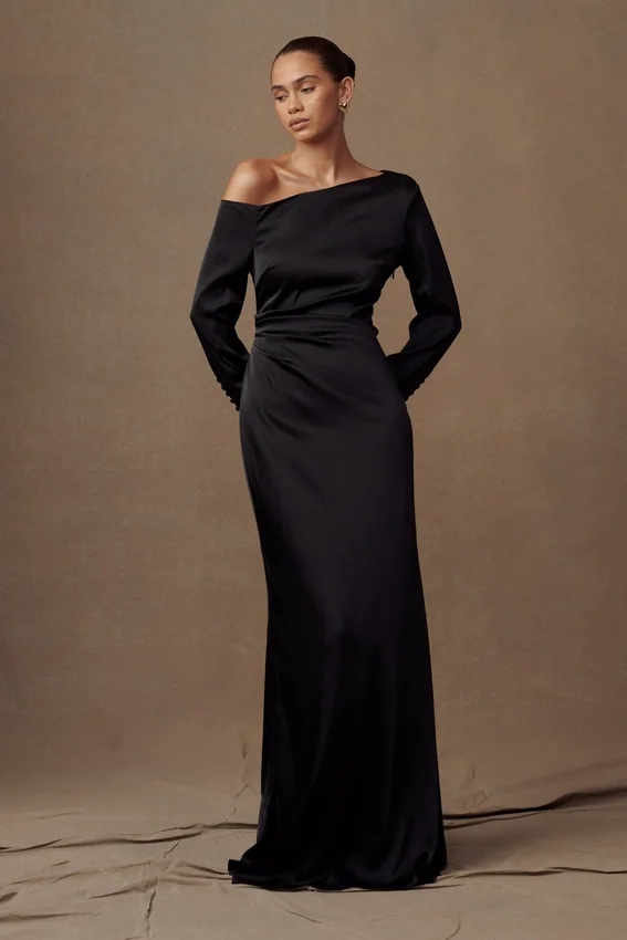 Avery Long Sleeve Maxi Dress – Black Avery Long Sleeve Maxi Dress – Black
