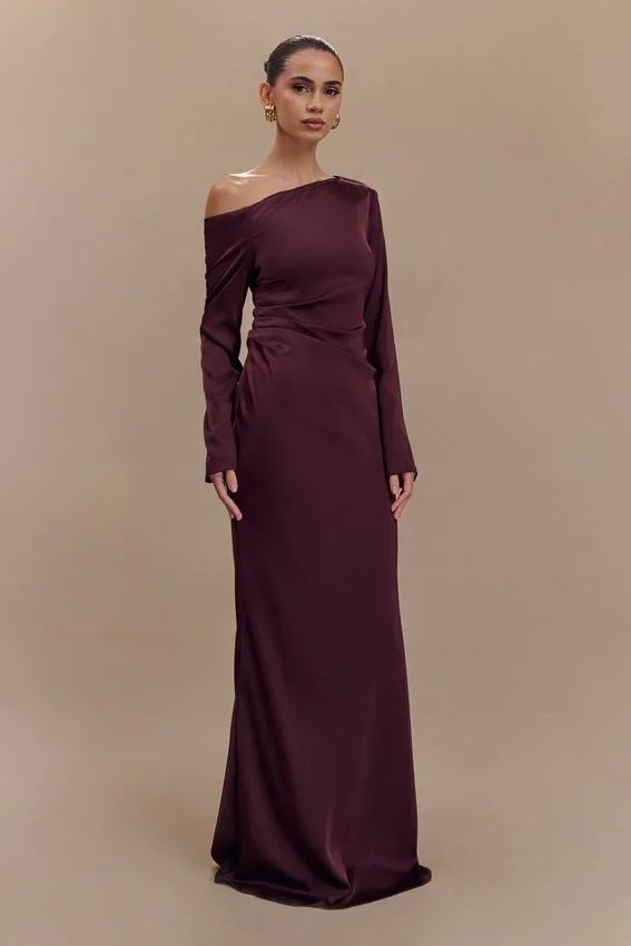 Avery Long Sleeve Maxi Dress – Plum Avery Long Sleeve Maxi Dress – Plum