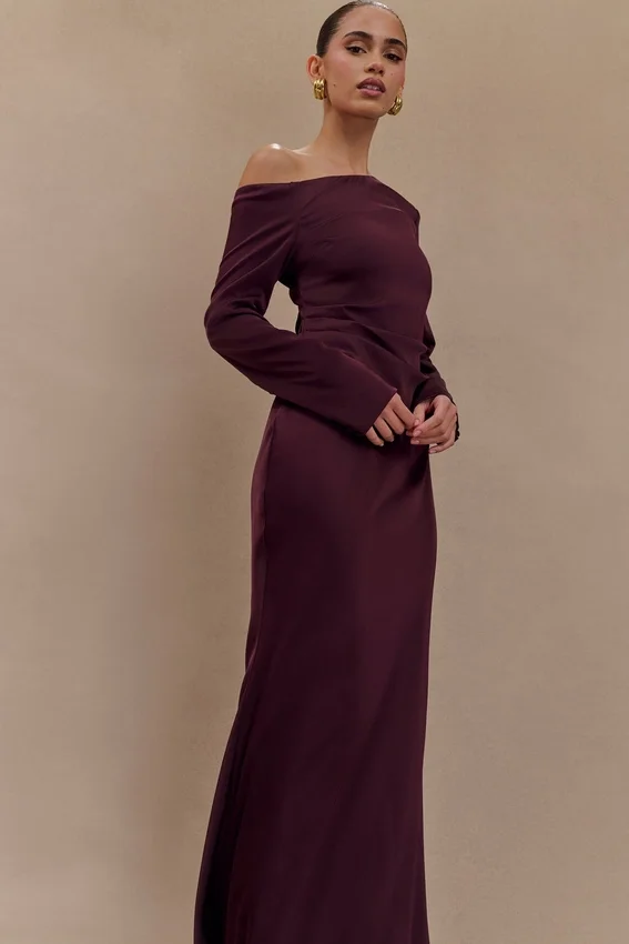 Avery Long Sleeve Maxi Dress – Plum Avery Long Sleeve Maxi Dress – Plum