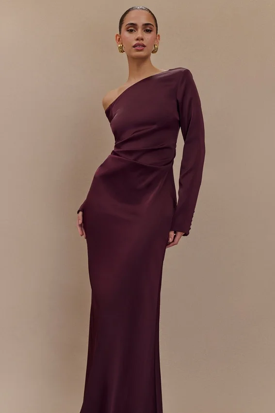 Avery Long Sleeve Maxi Dress – Plum Avery Long Sleeve Maxi Dress – Plum