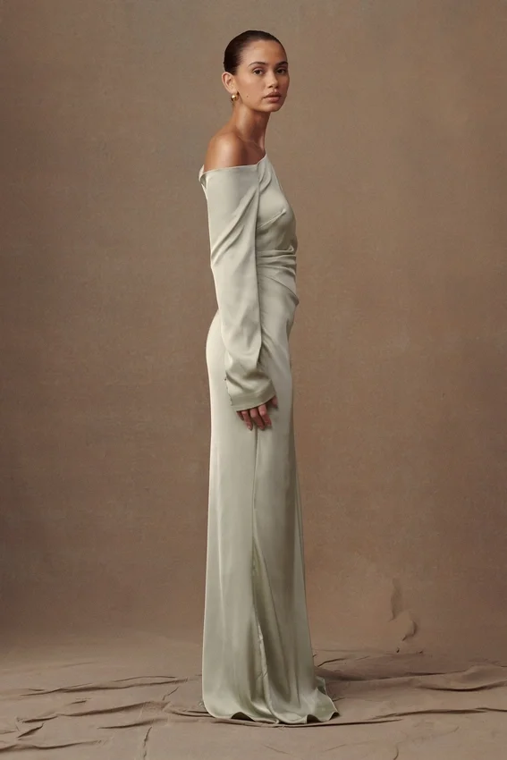 Avery Long Sleeve Maxi Dress – Sage Avery Long Sleeve Maxi Dress – Sage