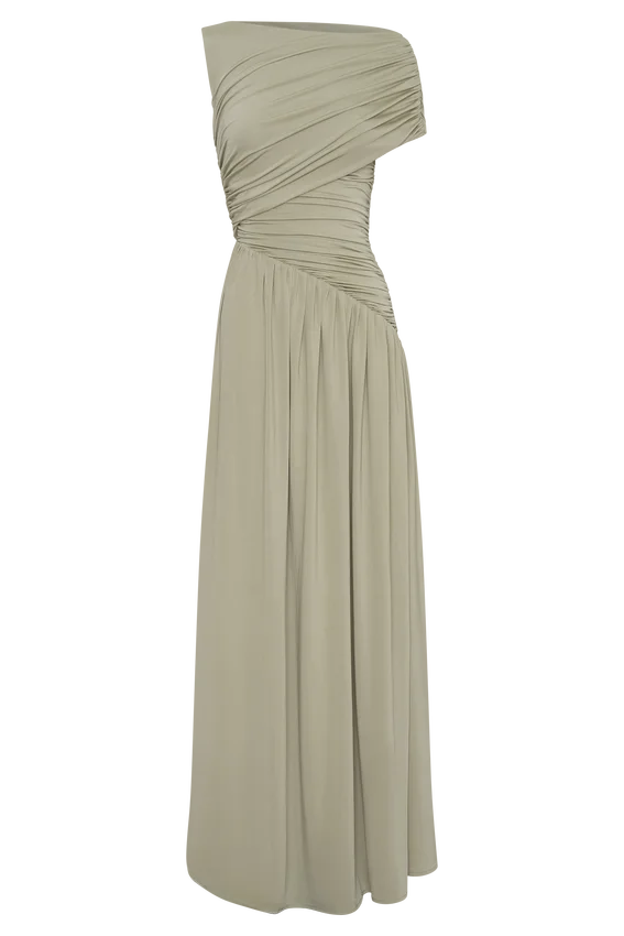 Ayeshya Slinky Asymmetric Maxi Dress – Sage Ayeshya Slinky Asymmetric Maxi Dress – Sage