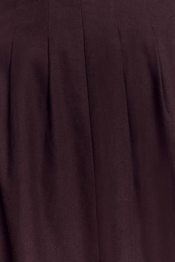Aysha Buttoned Linen Midi Dress – Chocolate Aysha Buttoned Linen Midi Dress – Chocolate