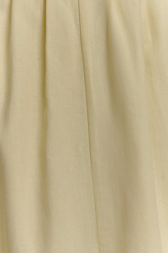 Aysha Buttoned Linen Midi Dress – Lemon Aysha Buttoned Linen Midi Dress – Lemon