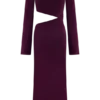 Azariah Long Sleeve Knit Midi Dress – Plum