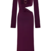 Azariah Long Sleeve Knit Midi Dress – Plum