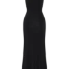 Beck Plunge Maxi Dress With Floral Hardware – Black