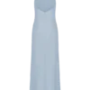 Bella Satin Halter Maxi Dress – Frosted Blue