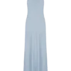 Bella Satin Halter Maxi Dress – Frosted Blue