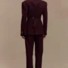 Bellamy Cinched Blazer – Mahogany