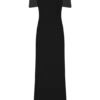 Bernadina Mesh And Slinky Halter Maxi Dress – Black