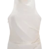 Bianca Satin Halter Top – Ivory