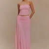 Arna Mesh Maxi Skirt – Candy Pink