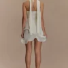 Caprice Halter Knit Mini Dress – White
