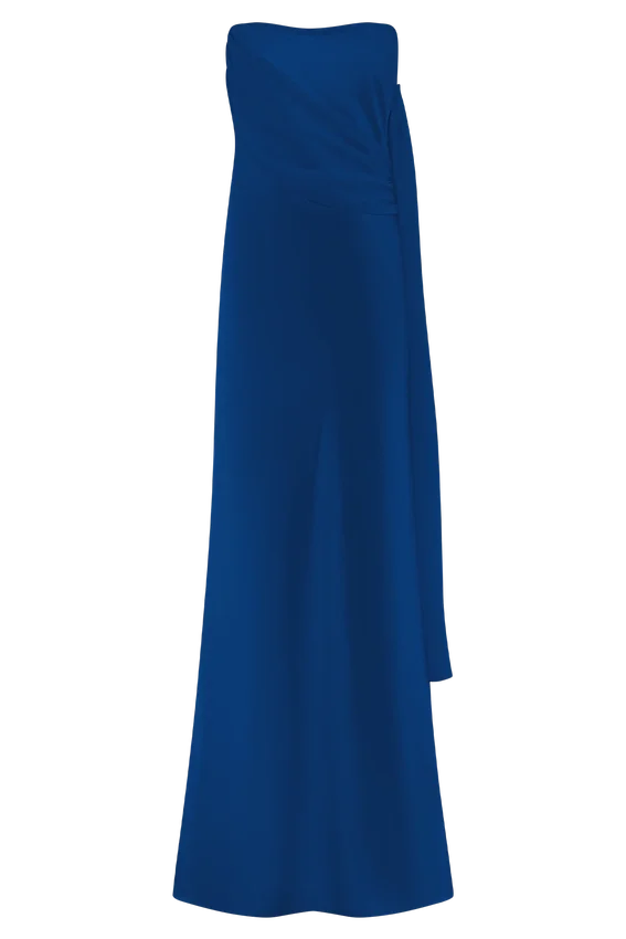 Carah Satin And Chiffon Maxi Dress – Cobalt Carah Satin And Chiffon Maxi Dress – Cobalt