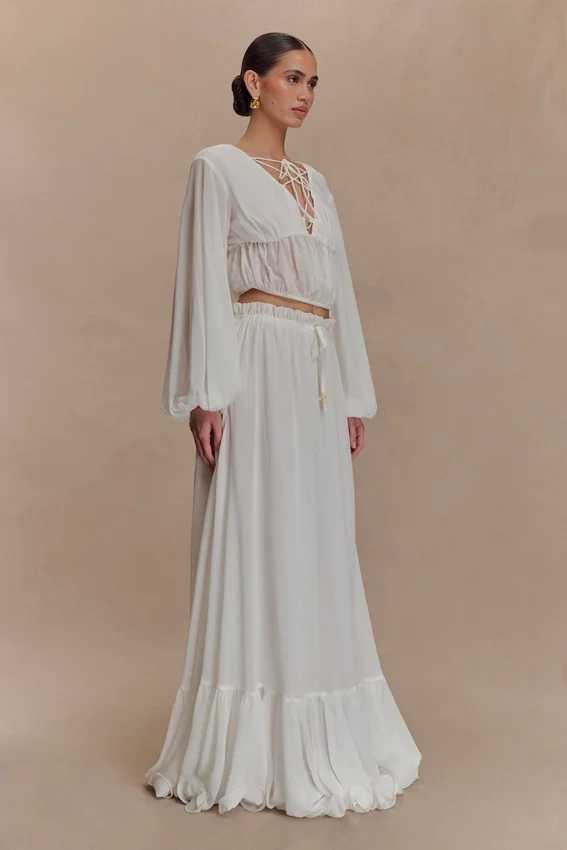 Carlie Chiffon Maxi Skirt – Ivory Carlie Chiffon Maxi Skirt – Ivory