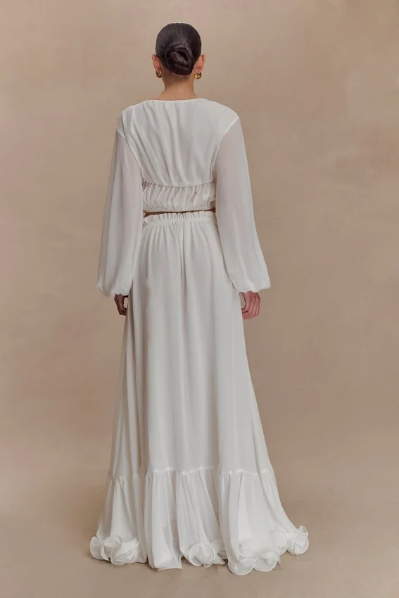 Carlie Chiffon Maxi Skirt – Ivory Carlie Chiffon Maxi Skirt – Ivory