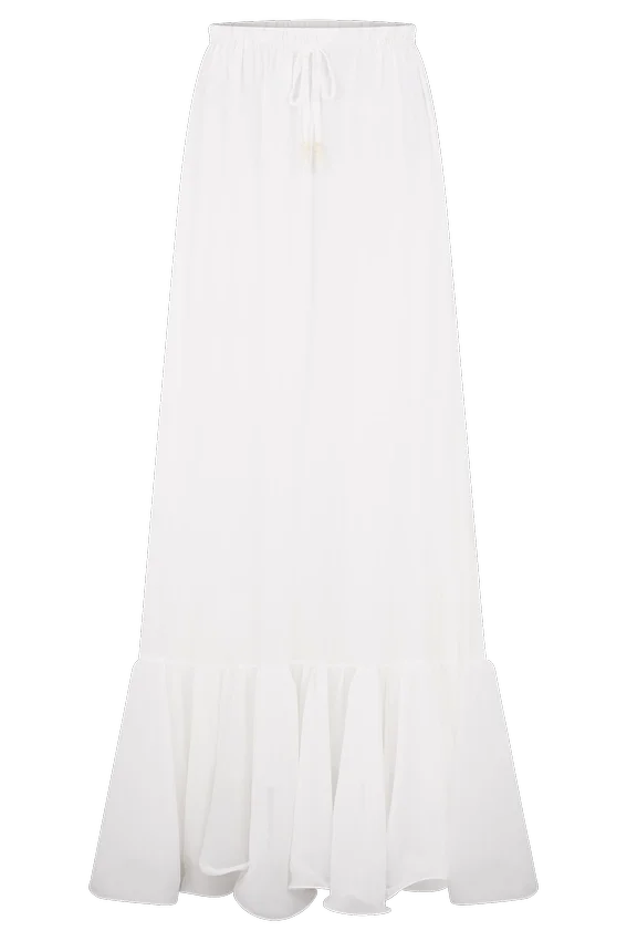 Carlie Chiffon Maxi Skirt – Ivory Carlie Chiffon Maxi Skirt – Ivory