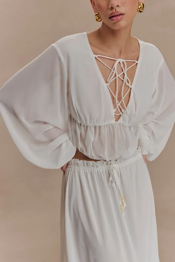 Carlie Chiffon Maxi Skirt – Ivory Carlie Chiffon Maxi Skirt – Ivory