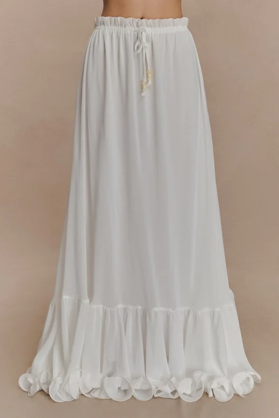Carlie Chiffon Maxi Skirt – Ivory Carlie Chiffon Maxi Skirt – Ivory