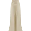 Cedar Strapless Satin Maxi Dress – Blush Gold