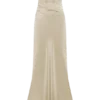 Cedar Strapless Satin Maxi Dress – Blush Gold