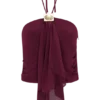 Celina Chiffon Halter Top With Hardware – Cherry Red
