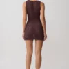 Cherly Knit Crochet Mini Dress – Chocolate