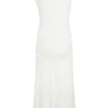 Chloe Peached Jersey One Shoulder Midi Dress – Ivory
