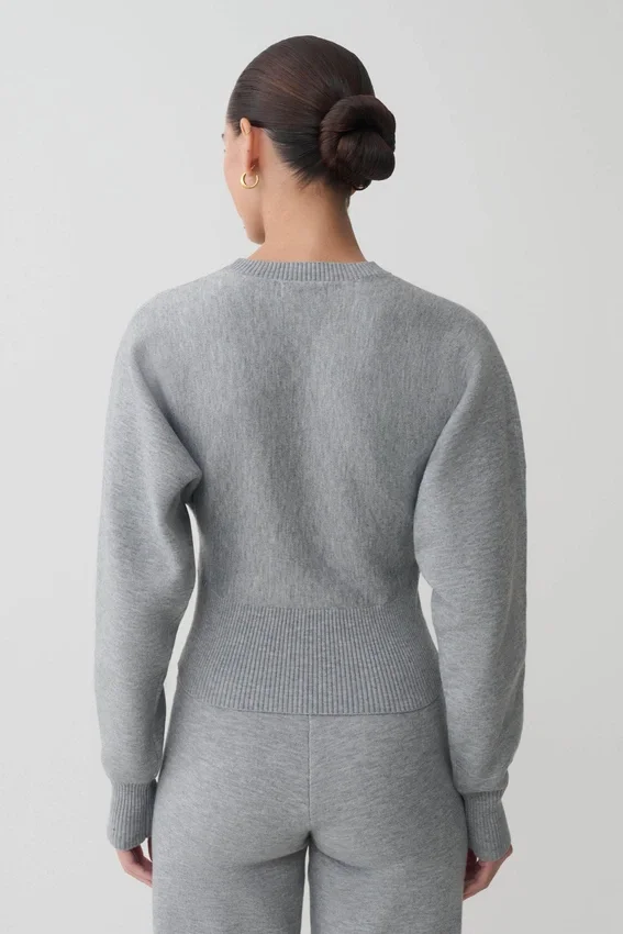 Ciaralee Cinched Waist Jumper – Grey Marle Ciaralee Cinched Waist Jumper – Grey Marle