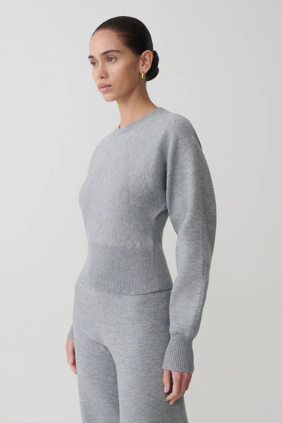 Ciaralee Cinched Waist Jumper – Grey Marle Ciaralee Cinched Waist Jumper – Grey Marle