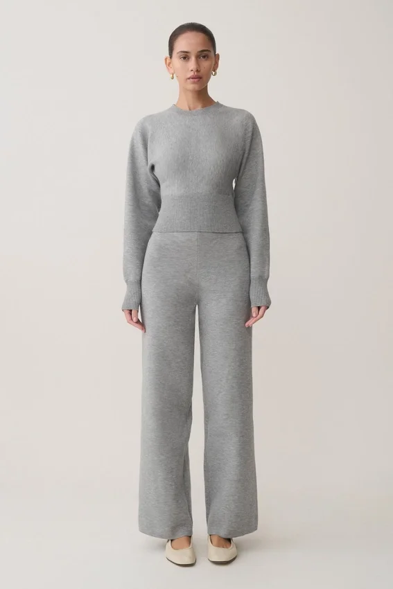 Kerrymae Straight Leg Knit Pants – Grey Marle Kerrymae Straight Leg Knit Pants – Grey Marle