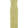Cindylou Halter Knit Maxi Dress – Light Olive