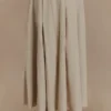 Clarence Linen A-Line Maxi Skirt – Natural
