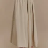 Clarence Linen A-Line Maxi Skirt – Natural