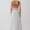 Clarisse Pleated Maxi Dress – Polka Dot