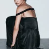 Coco Dropped Waist Maxi Dress – Black