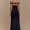 Coco Dropped Waist Maxi Dress – Black
