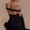 Coco Dropped Waist Maxi Dress – Black