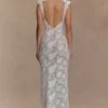 Cornelia Floral Sheer Maxi Dress – Ivory