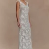 Cornelia Floral Sheer Maxi Dress – Ivory