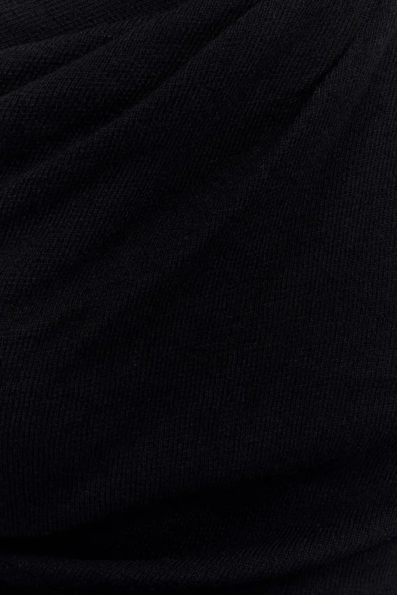 Culver Draped Twist Knit Top – Black Culver Draped Twist Knit Top – Black