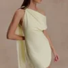 Daisie Chiffon Mini Dress – Lemon